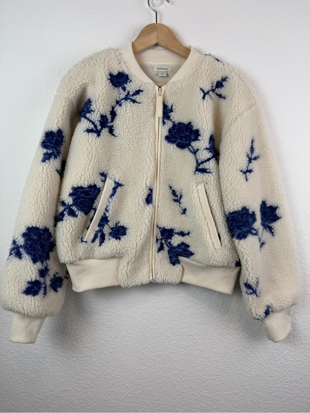 Sundance Fleece Jersey Lined Cropped Bomber Jacket